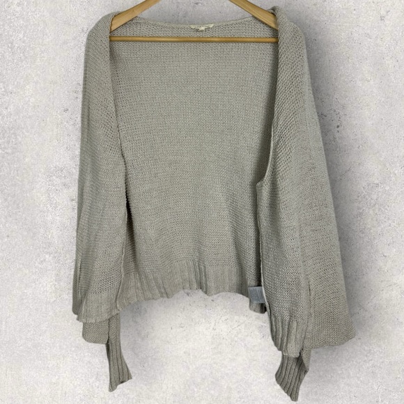 Eileen Fisher Linen Blend Knit Cardigan Sweater Womens Size XL Beige Neutral Top - Picture 5 of 12